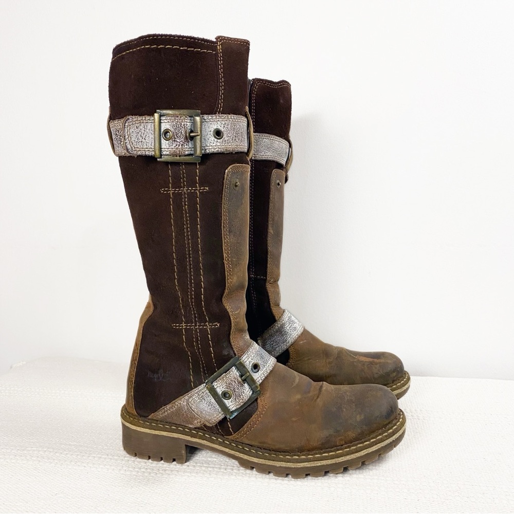 Bos. & Co Womens Innercity Brown Leather Suede Sherpa Lined Tall Boots EU 36 / 6 - Picture 2 of 11